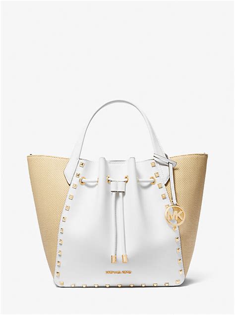 pink bucket bag michael kors|Michael Kors phoebe large tote.